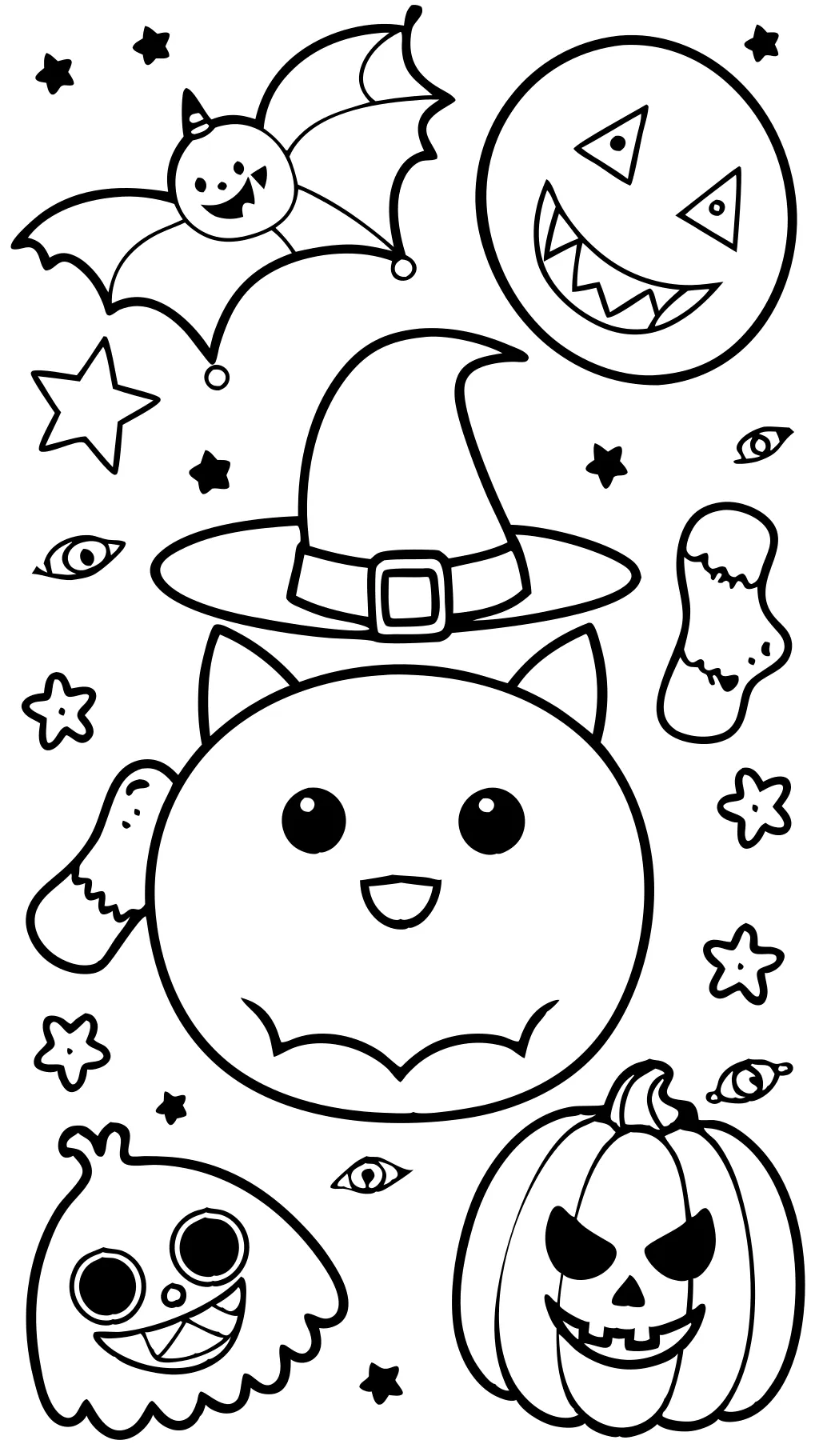 free halloween coloring pages easy